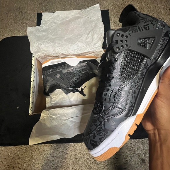 Jordan Black and White Athletic Shoes
